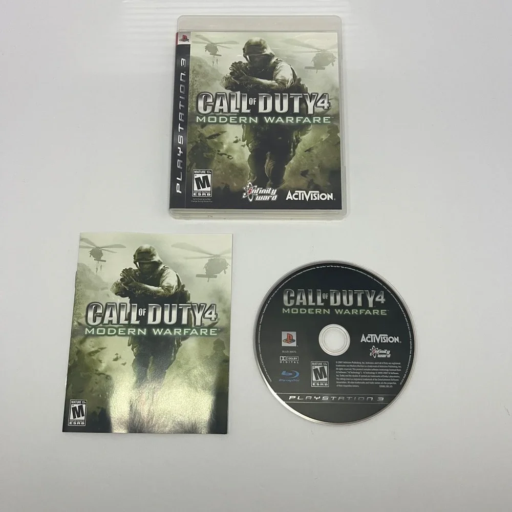 Call of Duty 4 Modern Warfare Sony PlayStation 3 PS3 Game Disc‎ Manual